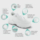 Women's Lace Walking Shoe - X Last - White
