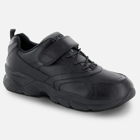 Men's Active Athletic Strap Walking Shoe- Black