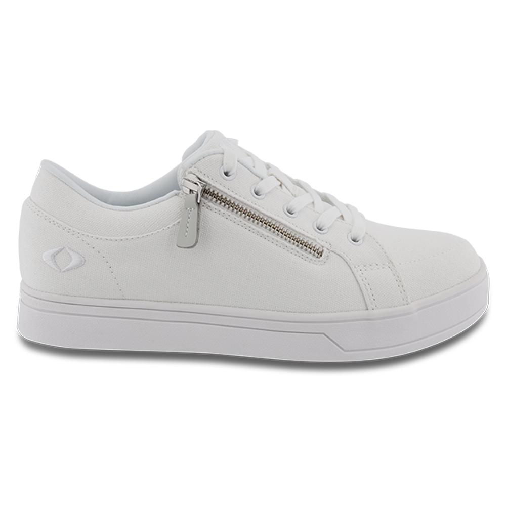 Women’s Blutcher Canvas Zip - White
