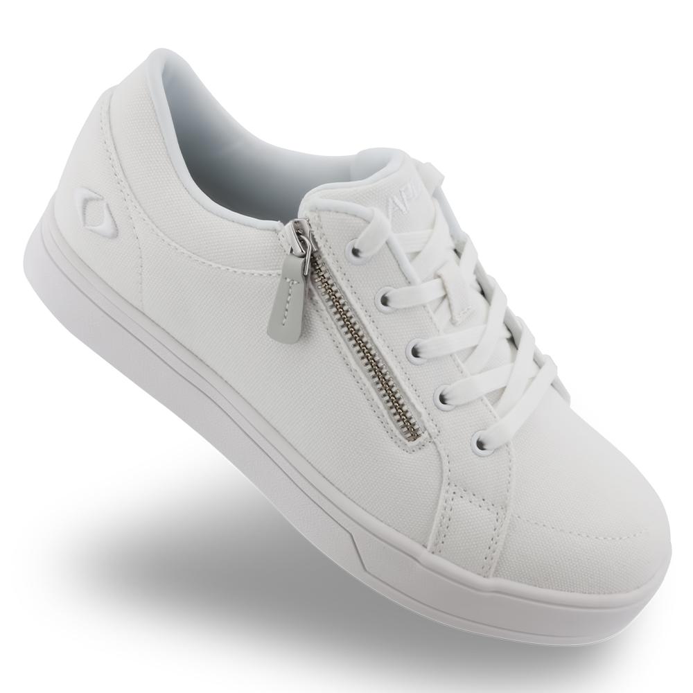 Women’s Blutcher Canvas Zip - White